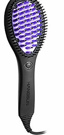 Hangsun Hair Straightening Brush HB60 Hair Straighteners - Matte Black