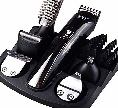 HanLuckyStars Mens 11 in 1 Rechargeable Cordless Electic Grooming Kit with Hair Clippers, Moustache Beards Shaver Trimmer, Nose Hair and Eyebow Trimmers