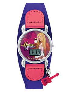 hannah montana Girls Charm Case LCD Watch and Necklace