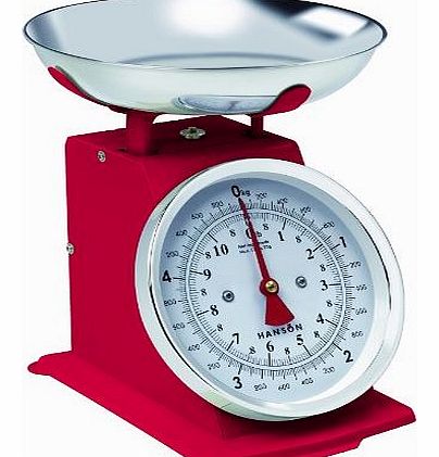H500 Red 5kg Capacity Traditional Mechanical Kitchen Scale