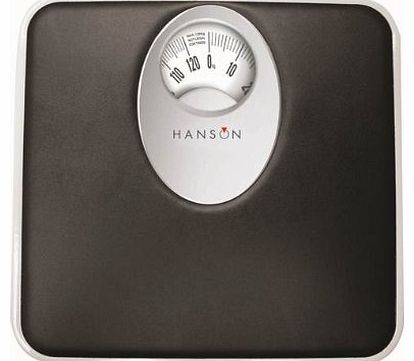 Hanson H61 Mechanical Bathroom Scale with Magnified Display Black