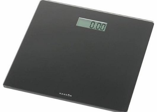 Hanson HX6000 Slim Electronic Glass Bathroom Scale Black