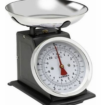 Traditional Metal Upright Scale with Stainless Steel Bowl, 5KG, Black