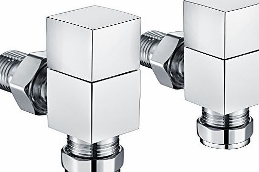 Hapilife Towel Rail Radiator Valves Chrome for Central Heating
