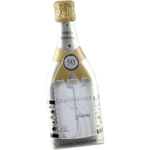 happy 50th Birthday Champagne Bottle Frame