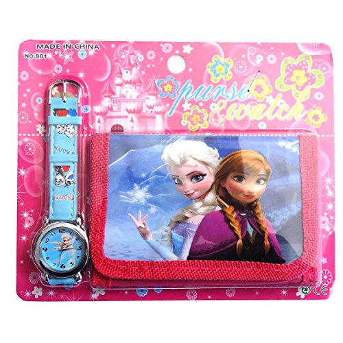 Frozen Kids Childrens Watch Wallet Set For Children Boys Girls Great Christmas Gift Gifts Present Olaf Anna Elsa - Sold by Happy Bargains Ltd