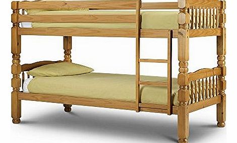 Happy Beds Chunky Standard Two Sleeper 3 Solid Thick Strong Pine Wood Bunk Bed Frame