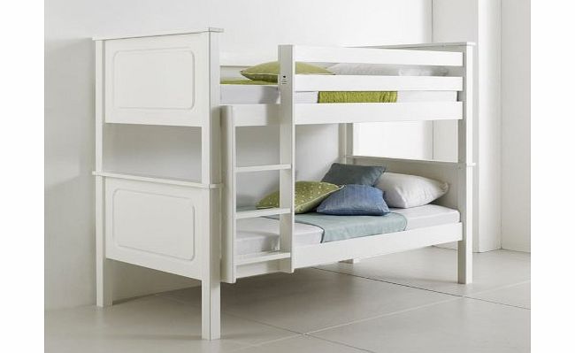 Happy Beds Vancouver White Finished Solid Pine Wooden Bunk Bed Frame