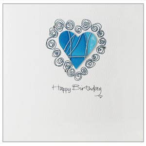 Happy Birthday Blue Card