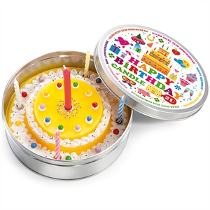 Happy Birthday Candle in a Tin