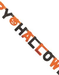 Happy Halloween Letter Banner (Black/Orange)