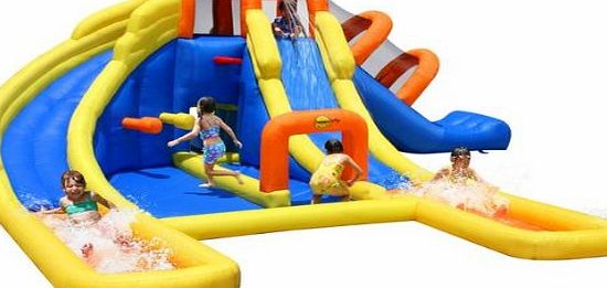 Happy Hop Duplay Happy Hop Mega Fun 24ft Water Park Bouncy Castle Inflatable Twin Water Slide
