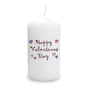 Happy Valentines Day Candle