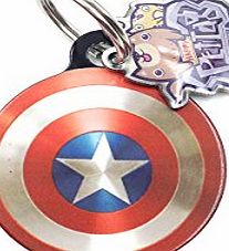 happypettag Personalized Pet Tag Captain America Pet ID Tag, Customized Pet ID Tags Dogs Cat ID Tags, Double Side Dye Sublimation. Includes up to 3 Lines of Customized Text on back.