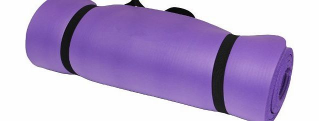 Hardcastle EXERCISE MAT 15MM THICK PURPLE YOGA FITNESS WORKOUT PILATES CAMPING