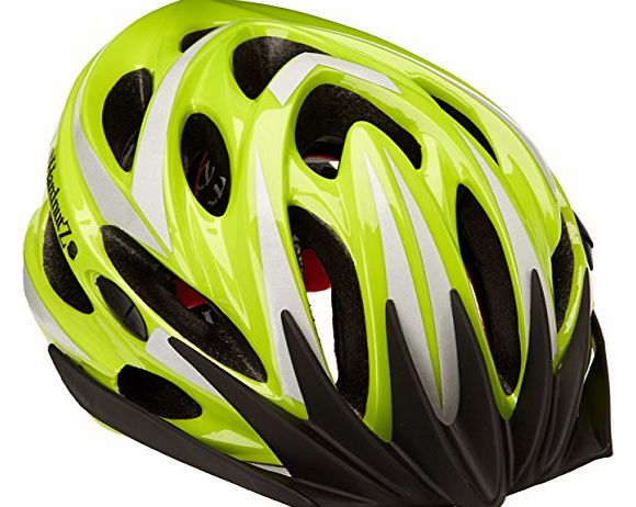 HardnutZ Helmets Hi Vis Yellow Road Cycle - Yellow, 54-62cm