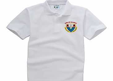 Harlaw Academy Unisex Polo Shirt, White
