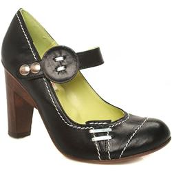 Harlot Female Rome Mary Jane Leather Upper Evening in Black and White, Bronze, Red
