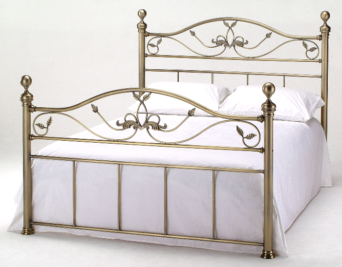 Harmony Beds Art Nouveau 4ft 6 Double Brass Bedstead