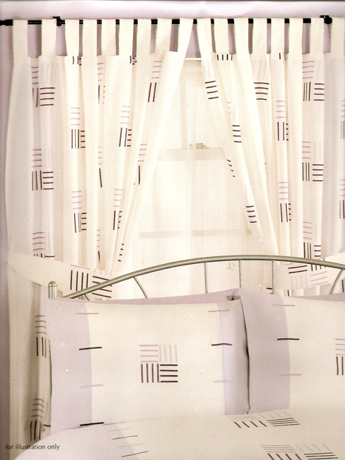 Harmony Platinum Embroidered Curtains 66 x 72 Lilac