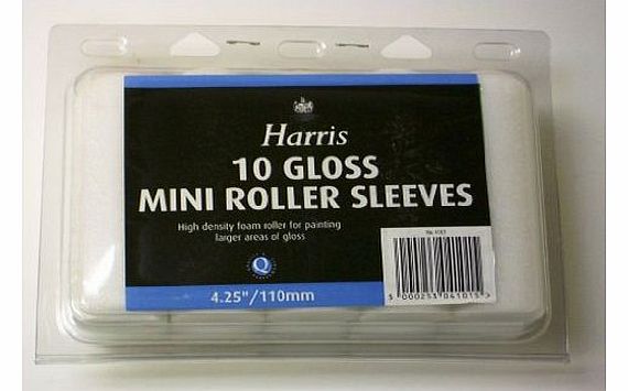 Harris 10 gloss mini roller sleeves - 4.25`` (110mm)