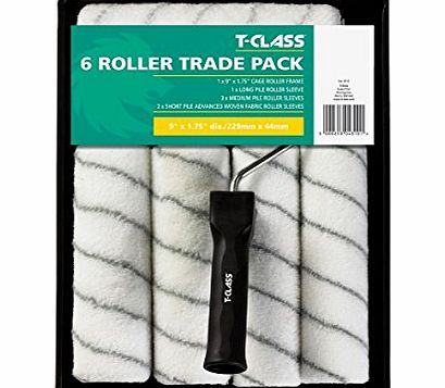 Harris 9`` Roller Frame Paint Tray amp; 6 Woven Sleeves Set 4310