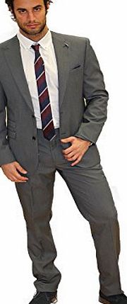 HARRY BROWN Mens grey harry brown 2 piece 2 button fashion suit 40S