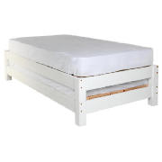 HARRY Pine Stacking Bed Frame, White
