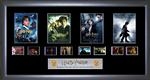 harry Potter - Quadrology Film Cell: 245mm x 540mm (approx). - black frame with black mount