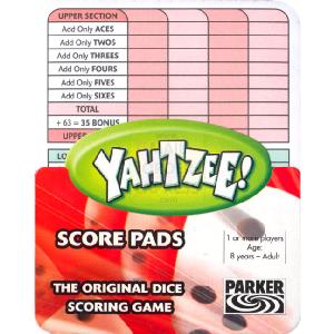 Hasbro Parker Games Yahtzee Score Pads