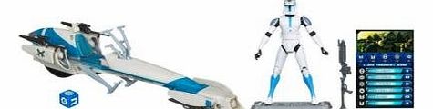 Hasbro Star Wars Figure amp; Vehicle 3.75`` Figure Box Set - Barc Speeder Bike amp; Clone Trooper Jesse