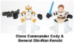 Star Wars Galactic Heroes Obi-Wan Kenobi (Clone Armour) and Clone Commander Cody