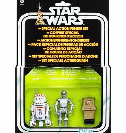 Hasbro Star Wars Vintage Special 3 Action Figure Droid Set; R5-D4, Death Star Droid, Power Droid