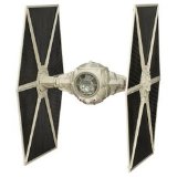 Hasbro T30AC White TIE Fighter with large wings and pilot ~ Star Wars 3.75` Scale Vehicle