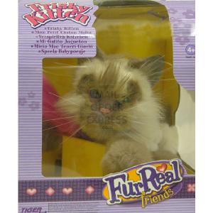 Hasbro Tiger Fur Real Friends Frisky Kitten Cream Brown