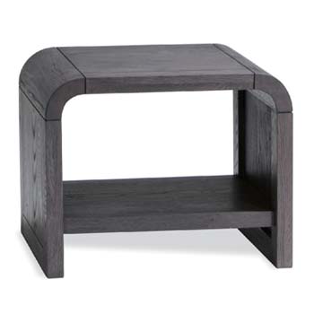 Kari Solid Oak Bedside Table in Black