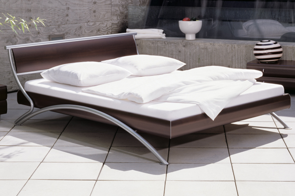 Hasena Softline Ferrara Wenge Bed Frame with Assisi Alu