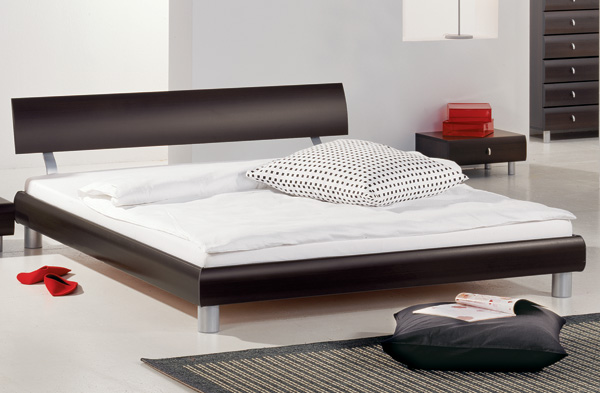Softline Ferrara Wenge Bed Frame with Ezzo Alu