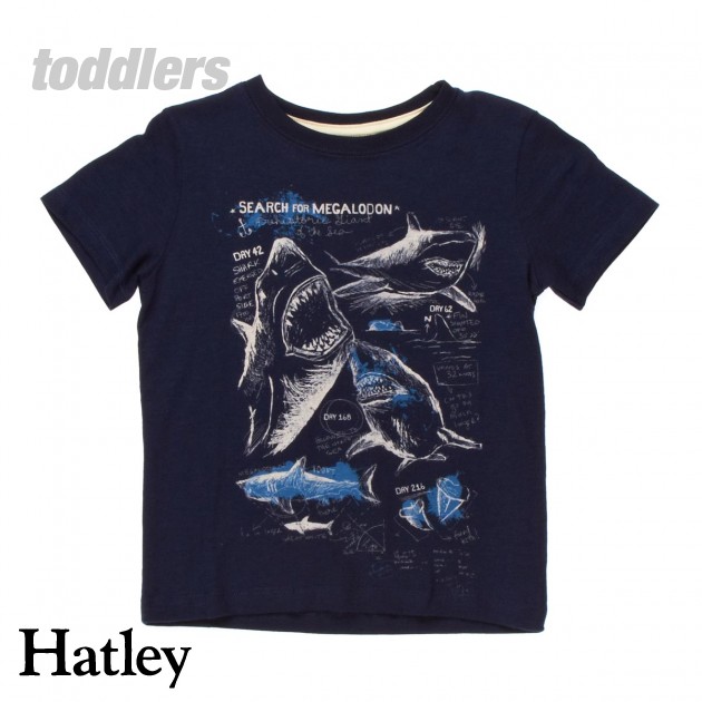 Boys Hatley Shark Attack T-Shirt - Blue Whales