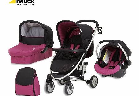 Hauck Malibu All in One Travel System Caviar/Berry