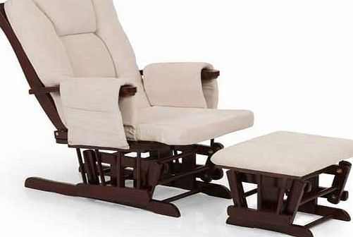 Hauck Reclining Glider Chair and Footstool -