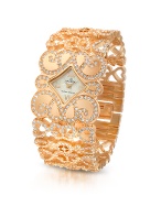 Haurex Ducale Swarovski Crystal Rose Gold Plated Dress Watch