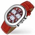 Haurex Ricurvo - Mahogany Leather Chronograph Watch