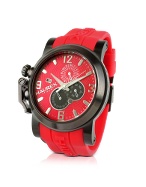 Haurex San Marco - Red Rubber Strap Multifunction Watch