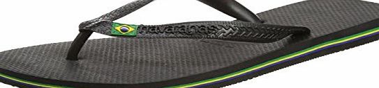 Havaianas Brasil, Unisex Adults Flip Flop, Black (Black 0090), 9/10 UK (45/46 EU) (43/44 BR)