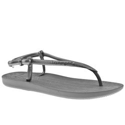 Female Havaianas Fit Manmade Upper Flat Sandals in Silver