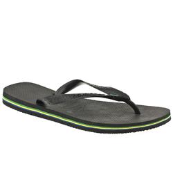 Havaianas Male Brasil Manmade Upper in Black, Blue and Yellow, White