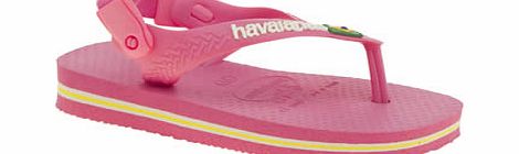Havaianas pink brasil logo girls toddler