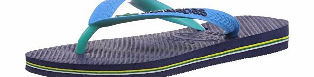 Havaianas Unisex-Adult Brasil Mix Flip Flops Blue/Turquoise 9/10 UK