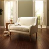 2 Seat Sofa - Harlequin Linen Biscuit - White leg stain